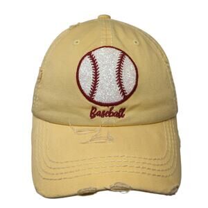 Baseball Strapback Hat Yellow One Size Embroidered KB ETHOS Vintage